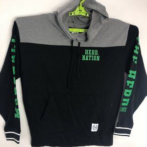 Victorias Secret Pink Womens Hoodie Sweatshirt Black Gray Herd Nation S/P New